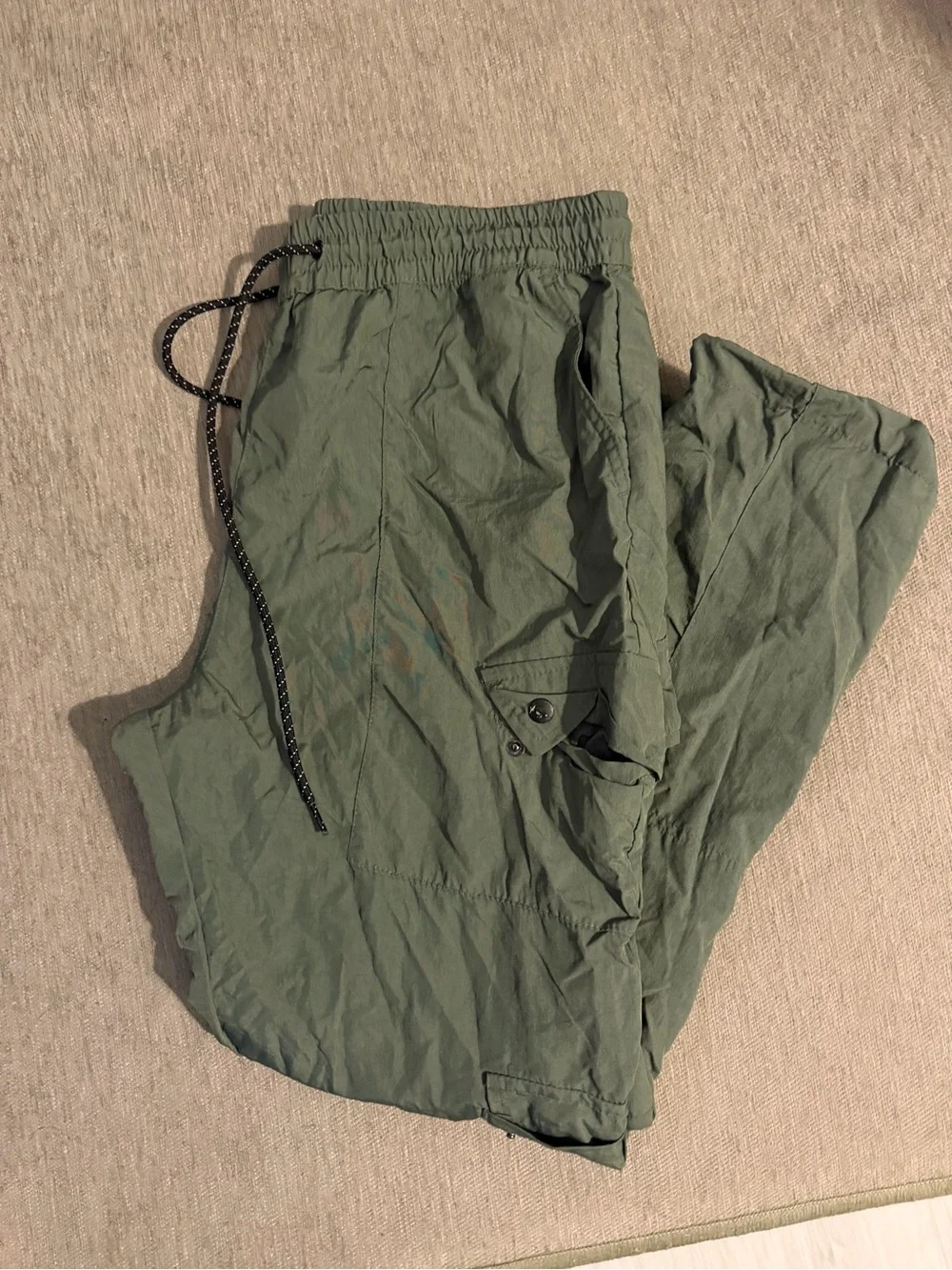 PacSun Men's Olive Drawstring Cargo Joggers